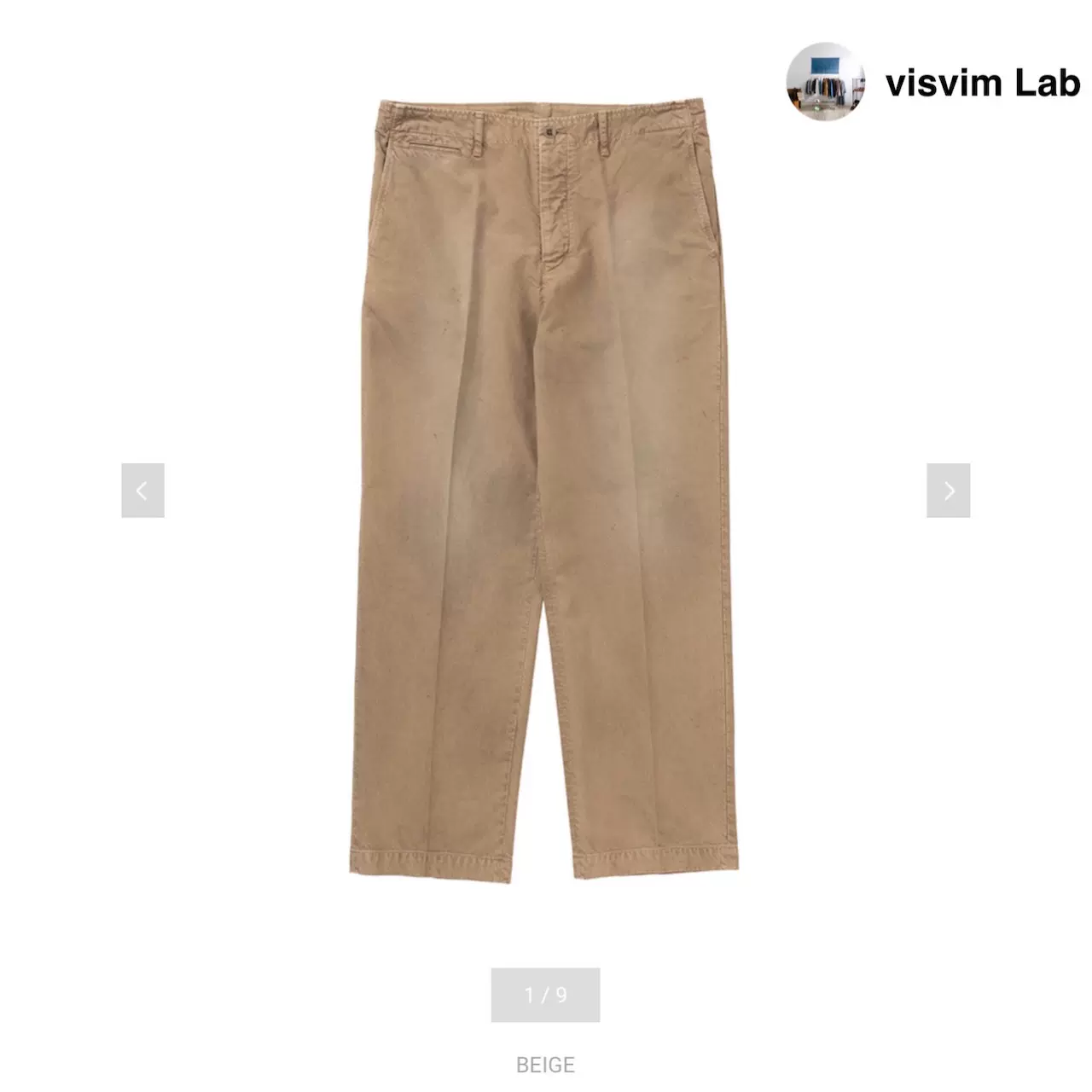 订购』visvim CHINO PANTS DMGD 23SS 休闲裤-Taobao