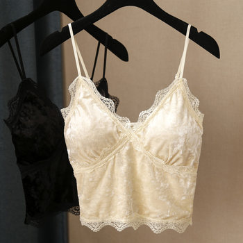 Crossover lace camisole
