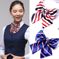 Professional Collar Flower Bank Stewardess Business Student Tooling Overalls Shirt Female Tie-free Bow Tie Small Bow Tie