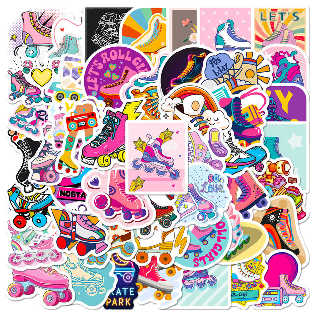 50 stickers for roller skates, cross-border new products, personalized ...