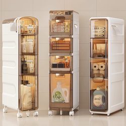 Bathroom Storage Rack, No-Installation Gap Cabinet, Restroom Storage Cabinet, Toilet Side Cabinet