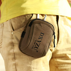 Outdoor Slingshot Bag with Steel Ball Pouch, Canvas Bullet Multifunctional Small Phone Pouch, Men's Mini Key Belt Waist Bag