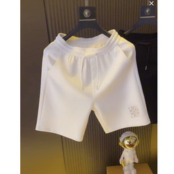 Summer new heavy embroidered shorts men's mid-pants trendy brand zero-sense deconstructed casual five-point pants loose three-dimensional sense of fashion