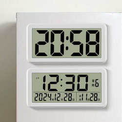Magnetic Refrigerator Clock Digital Electronic Watch Tabletop Wall-Mounted Kitchen Time Display Simple Calendar Perpetual Calendar