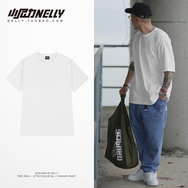 ZVX Men's Ice Silk Cotton Short Sleeve T-Shirt - Summer Fashion, Mercerized Cotton, Letter Print, Relaxed Fit - View #7