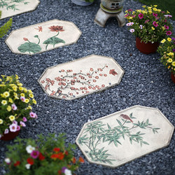 Courtyard Stepping Stones, Lawn Paving, Outdoor Garden Stepping Stones, Garden Terrace Stepping Stones, Non-Slip Imitation Stone Floor Tiles