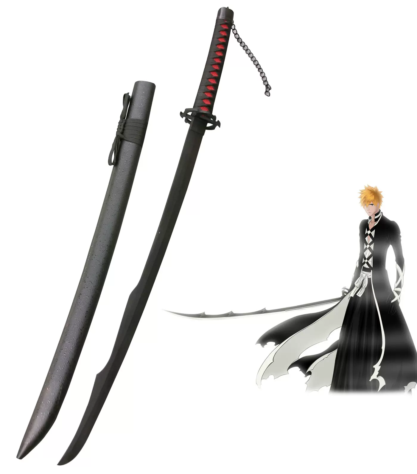 死神黑崎一护天锁斩月最终形态无月木刀cosplay武器道具现货发售 Taobao 死神黑崎一护天锁斩月最终形态无月木刀cosplay武器道具现货发售 Taobao