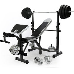 Weightlifting Bench, Flat Bench Press Rack, Barbell Bench, Squat Rack, Barbell Stand, Bench Press Equipment, Dumbbell Bench, Barbell Set for Home Use