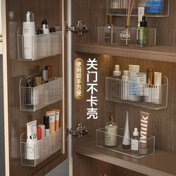 Hot selling storage box behind mirror cabinet door wall-mounted bathroom toilet mirror lipstick cosmetics bathroom cabinet set