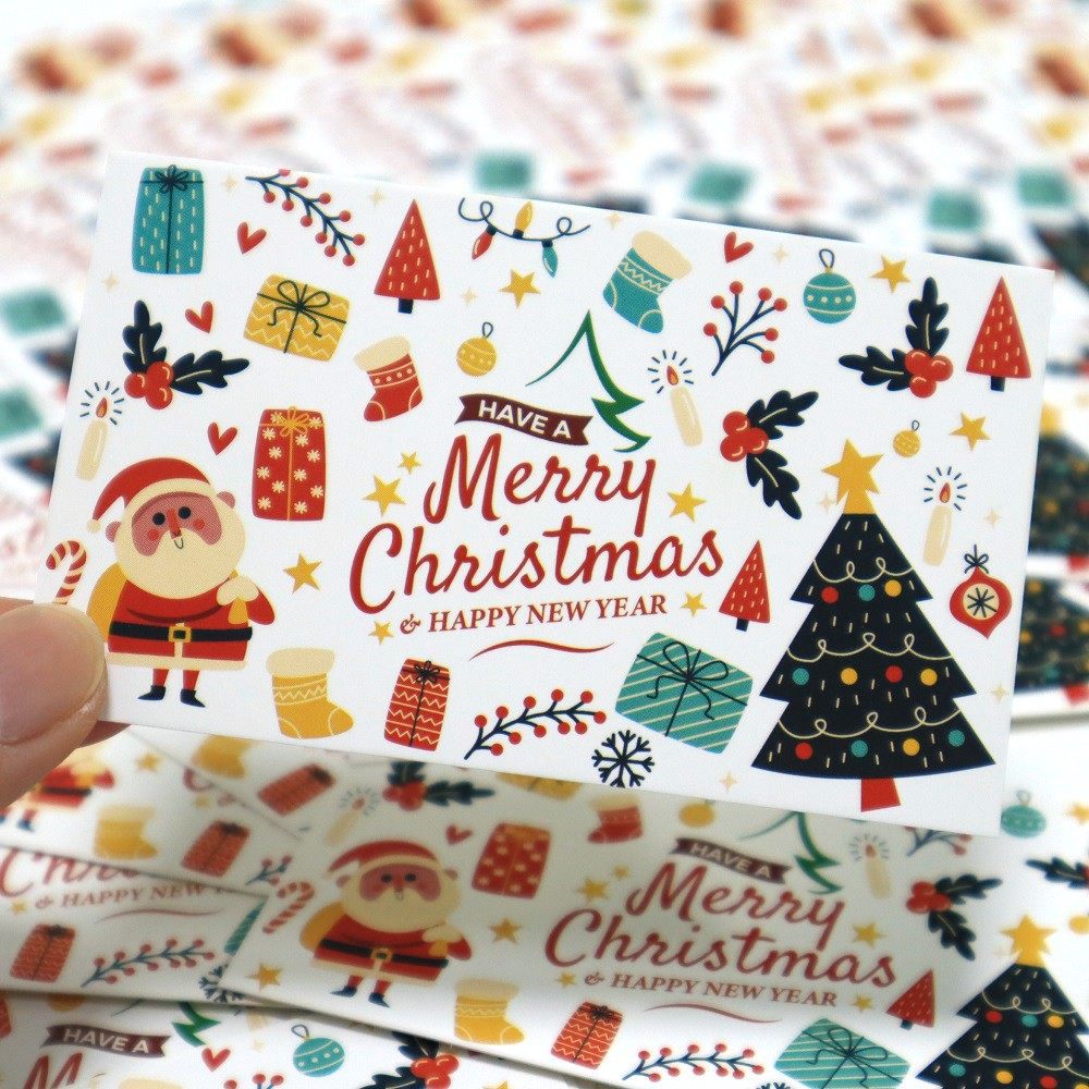 50 Christmas Gift Card Envelopes - Heart Design