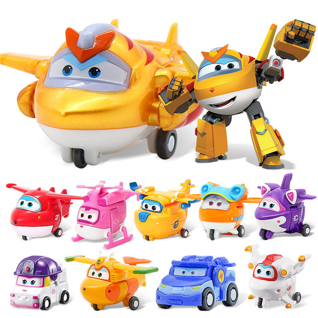 Mini Flying Man Toy Bag Sheriff Little Ailedi Calvin Xiaoqing Set Full Transformation Robot Boy Gift