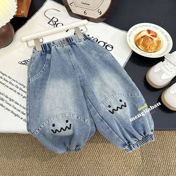 
Boys' jeans, autumn children's clothing, new boys' handsome distressed pants, children's spring and autumn Korean style loose trousers