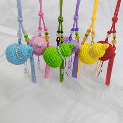 Hand-Woven Trendy Phone Bag Pendant, Car Hanging Decoration, Small Gourd Pendant, Gift for Couples and Best Friends