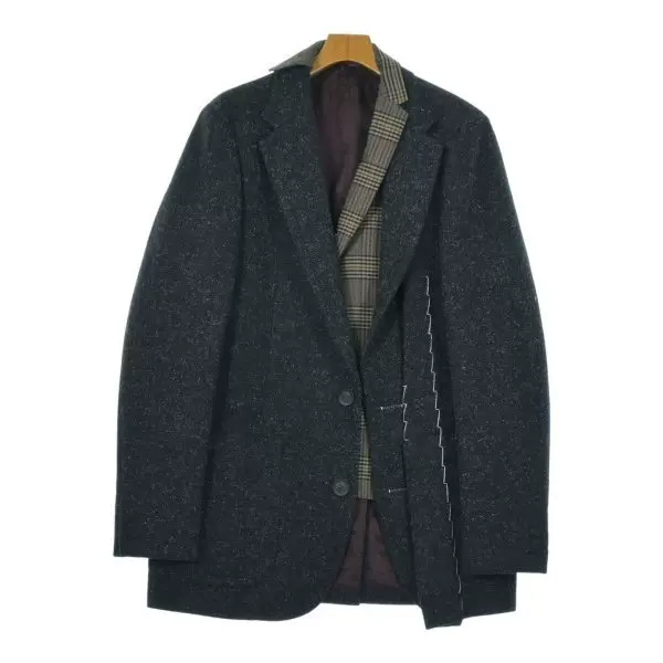 SOPH BLENDED WOOL CLASSIC 2BUTTON JACKET Men's Navy Wool Blend
