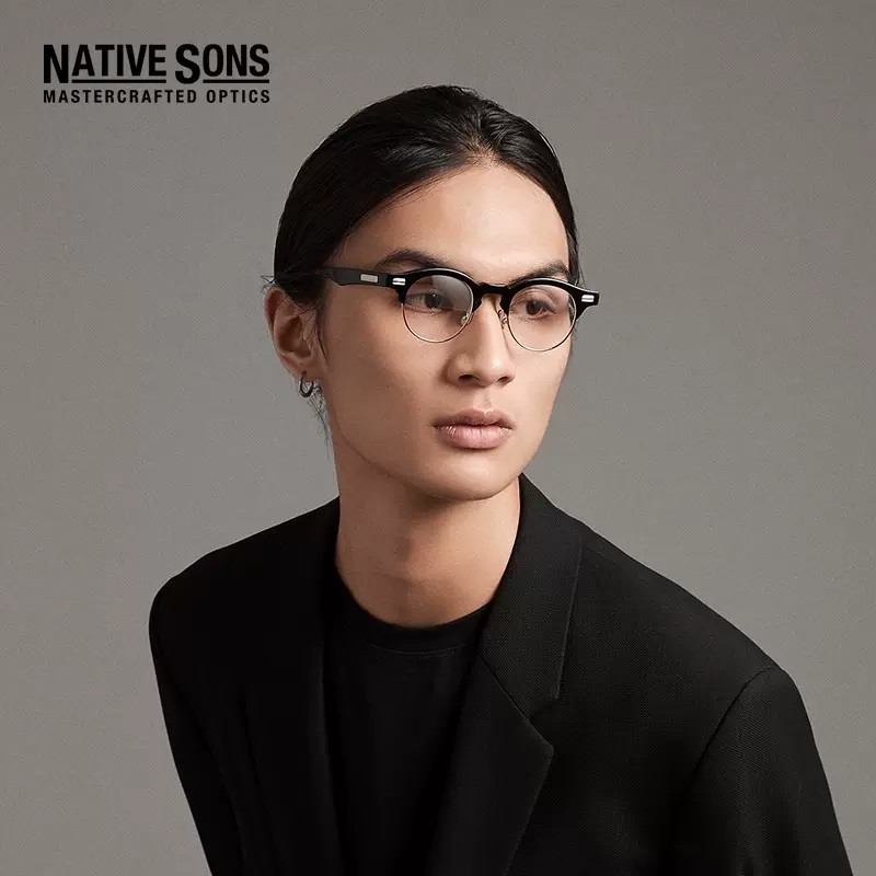 「现货」NativeSons HITCHCOCK日本潮牌人气眉线框板材近视眼镜架 - Taobao