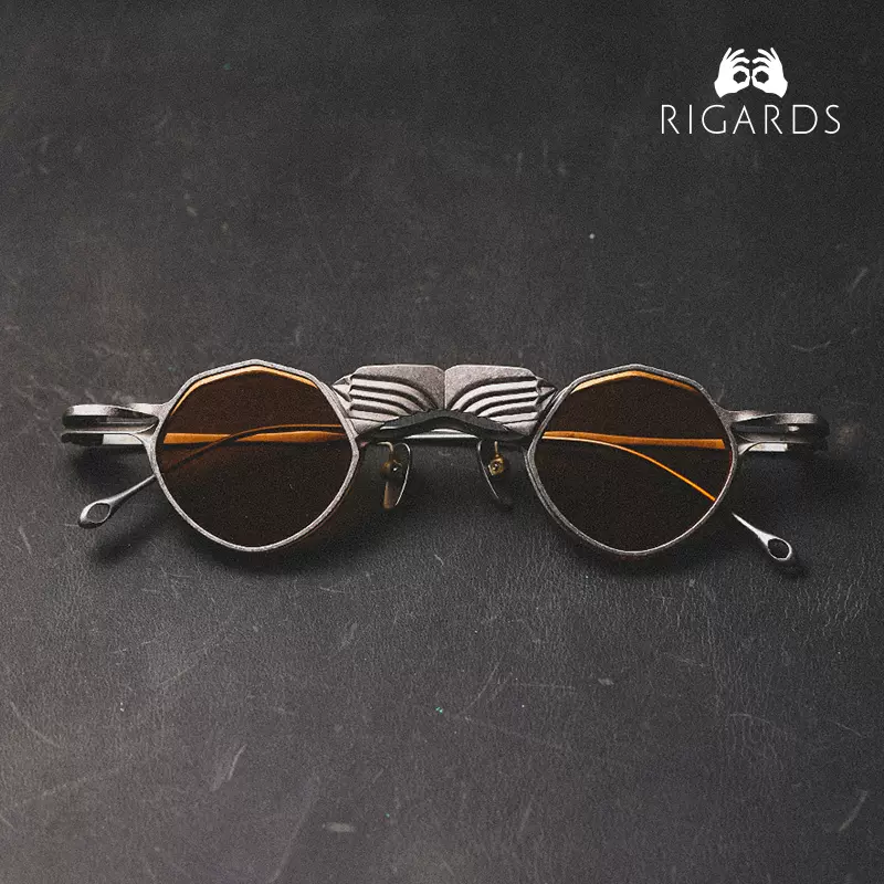 RIGARDS / RG0318JM麦浚龙合作款工业复古带磁吸夹片近视眼镜