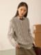 Octopusme octopus home round neck loose knit vest vest vest autumn and winter lazy asymmetric horse clip sweater female