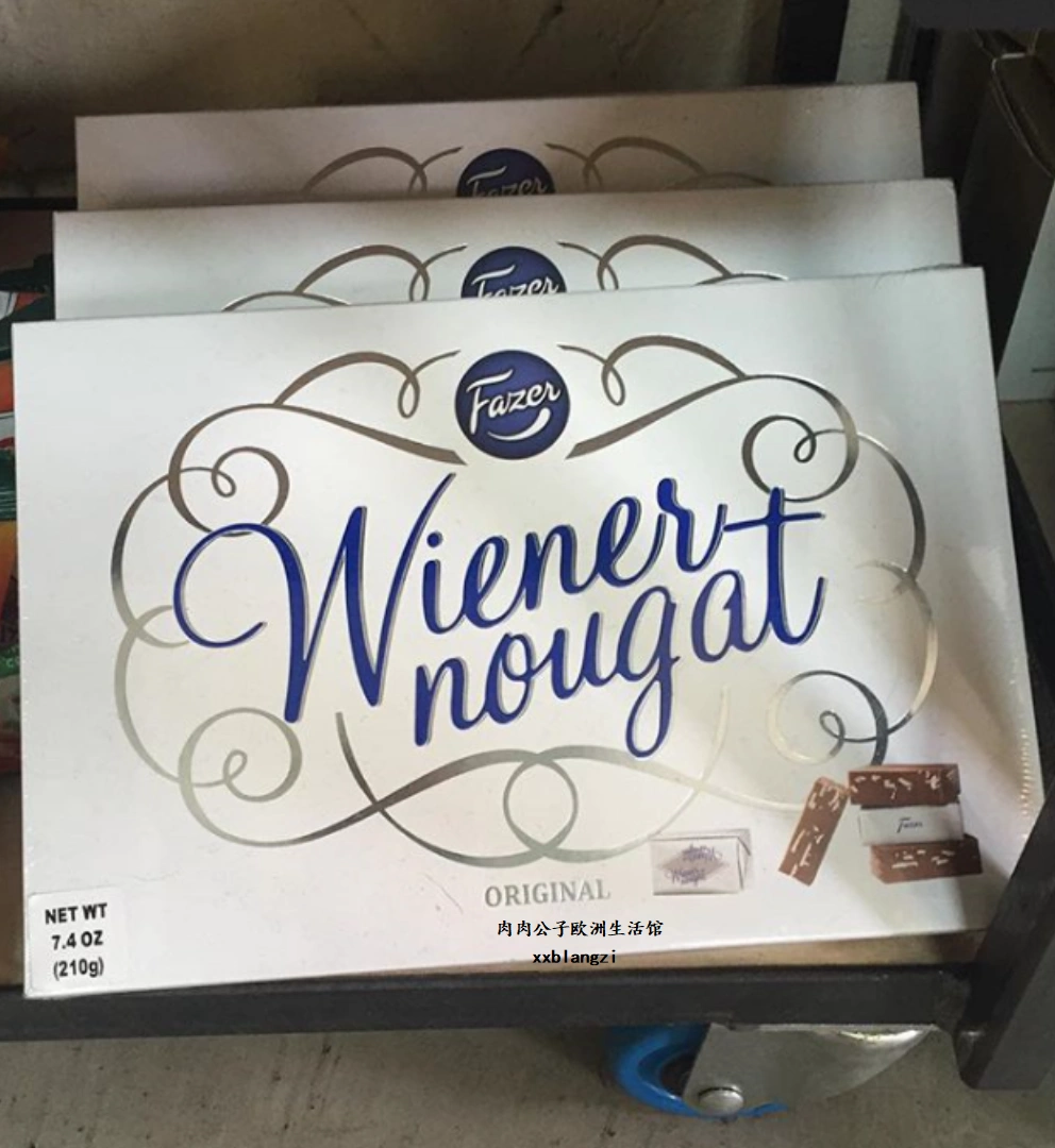 代購芬蘭零食特產Fazer wiener nougat杏仁牛軋糖巧克力禮盒- Taobao