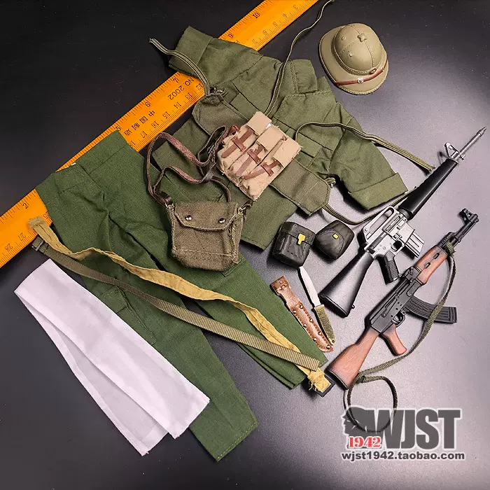 兵人1942 1/6比例对越越共越战游击队士兵服装装备AKM16套件-Taobao