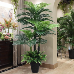 Simulated Green Plant Potted Plant for Indoor Decoration, Large Artificial Areca Palm Plant, Palm Tree, Living Room Ornament, Office Landscaping