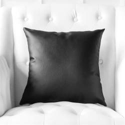 Nordic ins Style Light Luxury Black Pu Faux Leather Tech Fabric Throw Pillow Headboard Cushion Pillow for Living Room Car Sofa Backrest