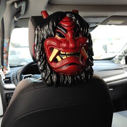 Jdm Car Modification Hanging Ornament Mask Style Sky Invader Car Interior Hanging Decoration Personalized Trendy Creative Decoration Wolf Head