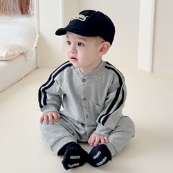 Baby Spring and Autumn Style Pure Cotton Outerwear Long-Sleeve Romper Panda Cute Jumpsuit Crawling Suit