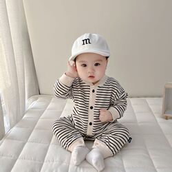 Spring and Autumn Baby Jumpsuit, Super Stylish Pure Cotton Romper, Trendy Casual Sweatshirt for Baby Boys, Outdoor Wear