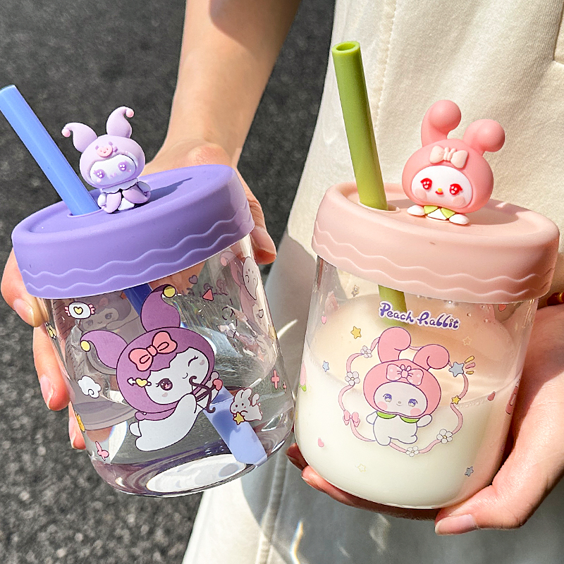 SANRIO STRAW GLASS 2024 NEW GIRLS  ŷ    л Ϳ  KUROME-