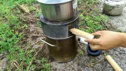 Outdoor portable field stove cooker smokeless gas stove