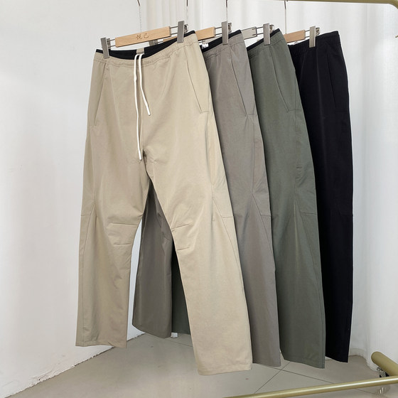 
Men's Spring New Outdoor Casual Pants Breathable High Elastic Black Technology Waterproof and Antifouling Big Brand Alternative Sports Men's Wear