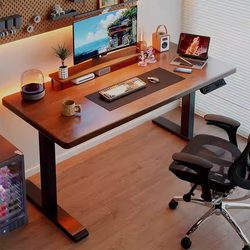 Electric Adjustable Desk 2026 New Popular Gaming Study Desk Bedroom Home Desk Desktop Computer Desk and Chair Set