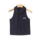 Lapel hollow embroidered shirt, new summer sleeveless short slim T-shirt, women's base shirt top 03282
