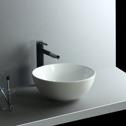Nordic Minimalist Countertop Basin, Small Size 35cm Wide, Household Round Washbasin, Small Apartment Ceramic Square Washbasin