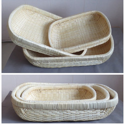 Rattan Wicker Dustpan, Braised Meat Roasted Seeds and Nuts Storage Basket, Dustpan Basket, Steamed Bun Basket, Dried Fruit Roasted Chestnut Wicker Basket