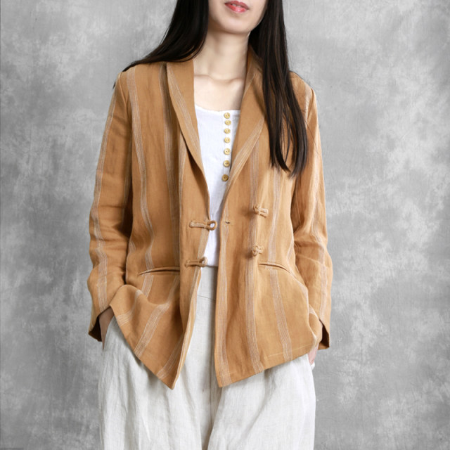 spring new Popular style fashion Korean version simple commuter temperament suit collar acetic acid vertical suit jacket tide main image 1