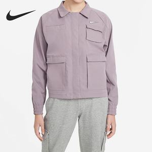 
Nike/Nike Genuine Spring New Women's Fashion Stand Collar Silver Hook Casual Sports Jacket CZ8900