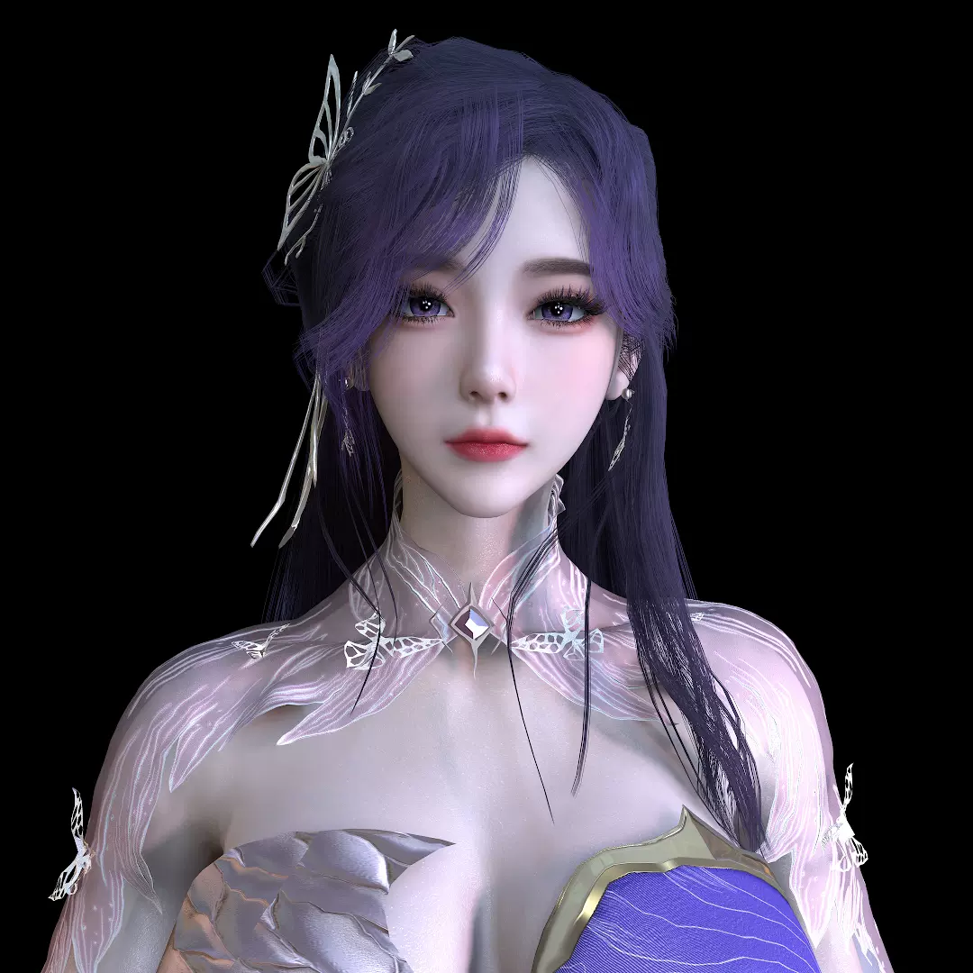 人物卡3D模型建模数据完美世界云曦