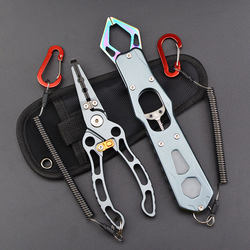 Aluminum alloy Lua pliers open loop hook removal fish line pliers fishing equipment portable anti-slip fish controller fish control pliers