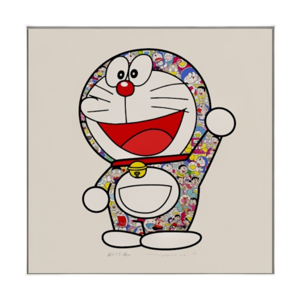 村上隆哆啦a梦装饰画太阳花挂画