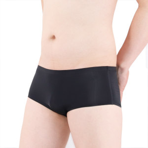 Men's ice silk underwear, a piece of stealth silk smooth, non -marked, ultra -thin low waist seamless seamless sexy youth trousers men