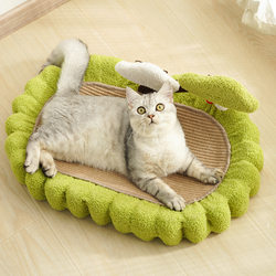 Money Tree Cat House and Scratching Board Combo, Large Oval Basin Pet Supplies, Round Cat Scratch Board Dog House