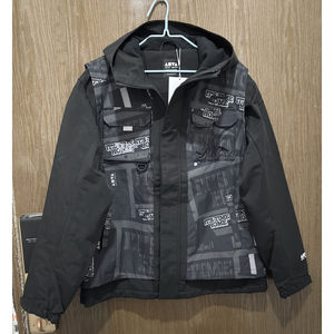 
Anta authentic winter casual hooded two-piece set horse clip warm-proof young men's sports top coat 152348606