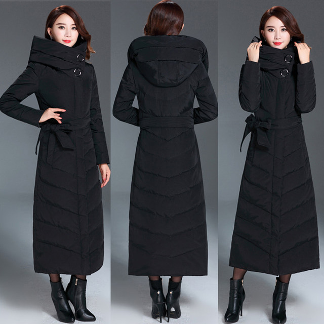 Mid-length Hooded Loose Over-the-knee Down Jacket Women Thick Slim-fitting Jacket Winter Wear main image 1