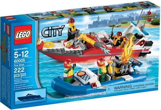 全新未开封乐高lego City 城市系列 消防船绝版玩具