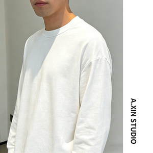 
[Yunduo Cotton] Spring new inner T-shirt long-sleeved men's couple sports round neck pullover bottoming shirt soft and waxy