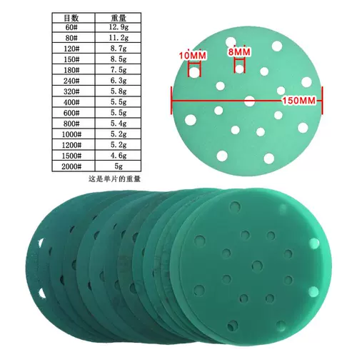 6 -inch 17 -яма полиэфирная пленка зеленый песок 150 мм пористая пыль -пострадающая матовая матовая матовая матовая измельченная бумага из полированной полированной полированной краски поверхности