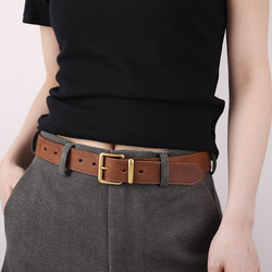 Retro Maillard Color Scheme! Classic Style! Brown Belt for Women, Paired with Jeans, 2025 New Wide Belt for Women