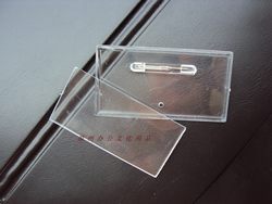 [Transparent Card] Crystal Card Holder 6.5*3.5cm Transparent Badge Holder Employee Badge School Badge Badge Holder