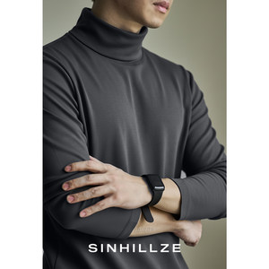 
60-count liquid ammonia mercerized cotton turtleneck bottoming shirt for men autumn and winter warm pile collar long-sleeved T-shirt solid color 2026 new style
